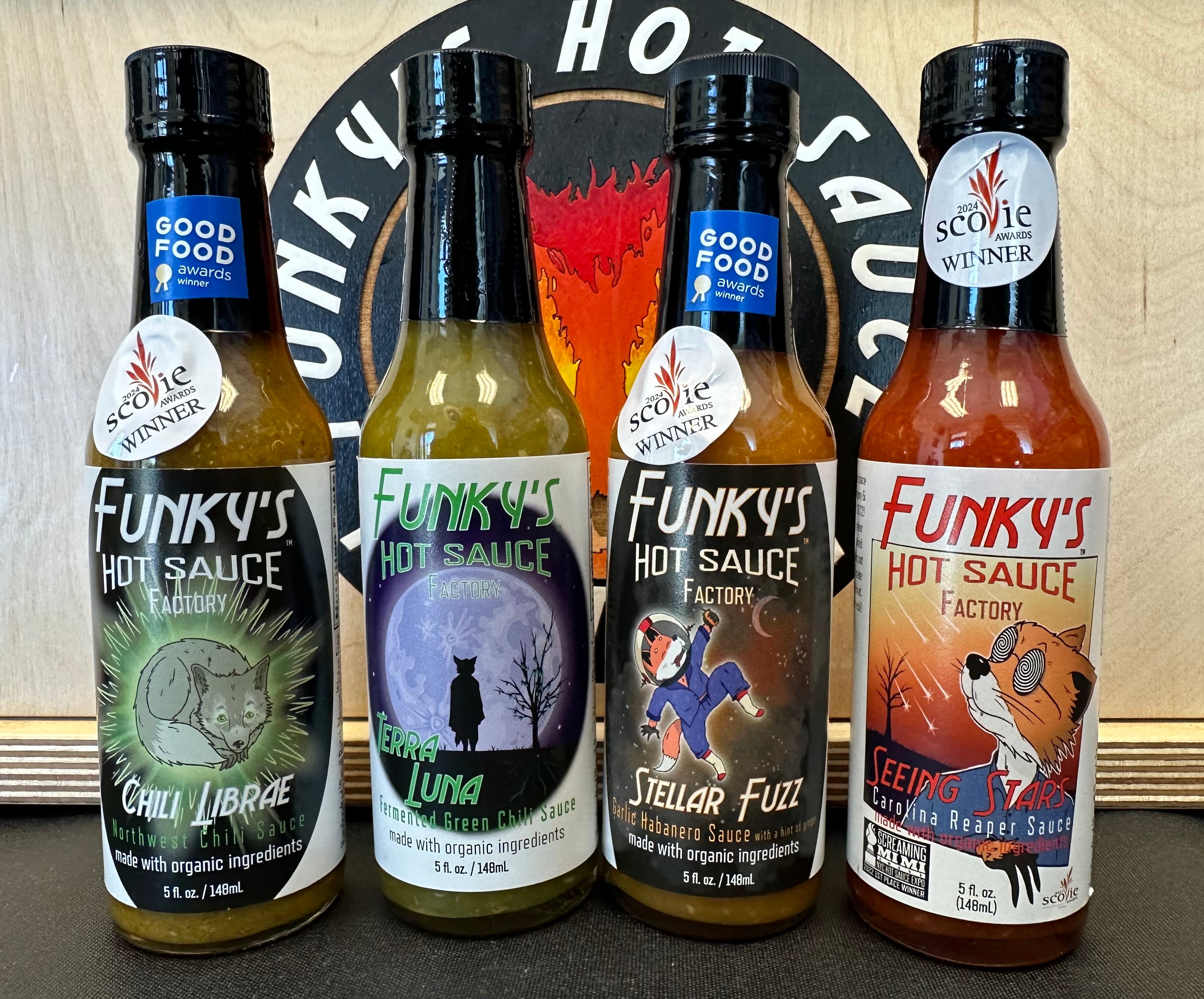 Funky’s Award Winners 4-pack – Funky's Hot Sauce Factory