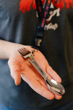 Funky's Hot Sauce Tasting spoon and lanyard