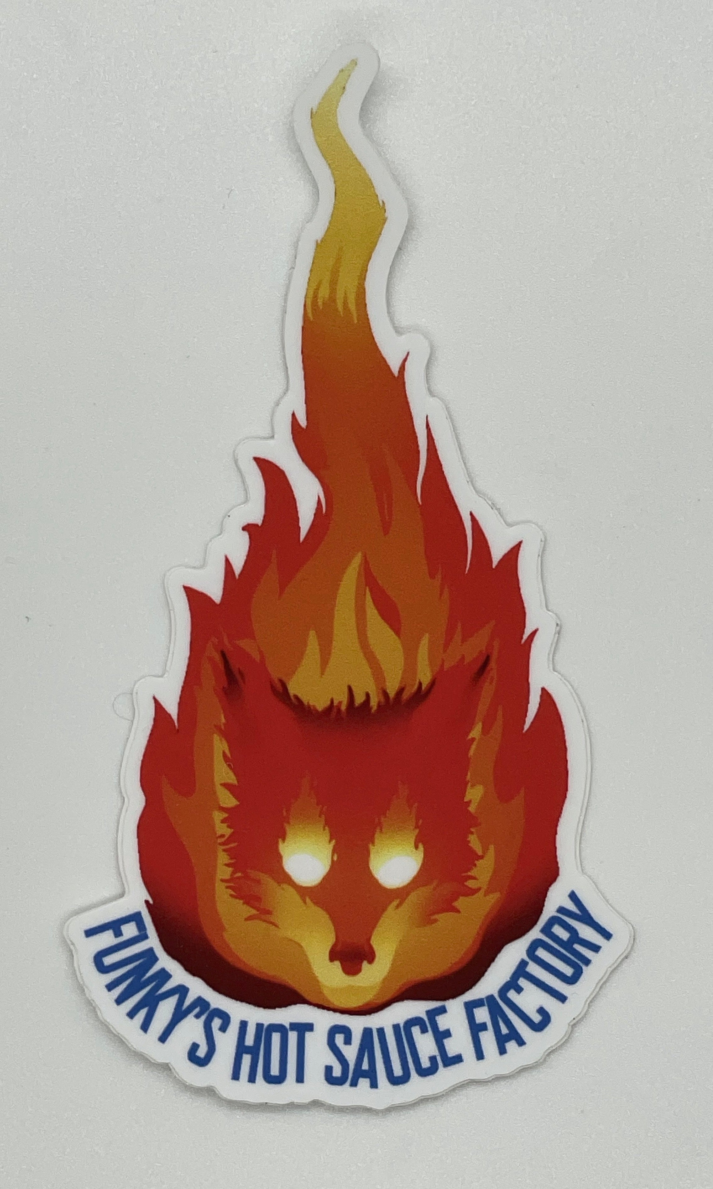 Funky Fox Flame Sticker