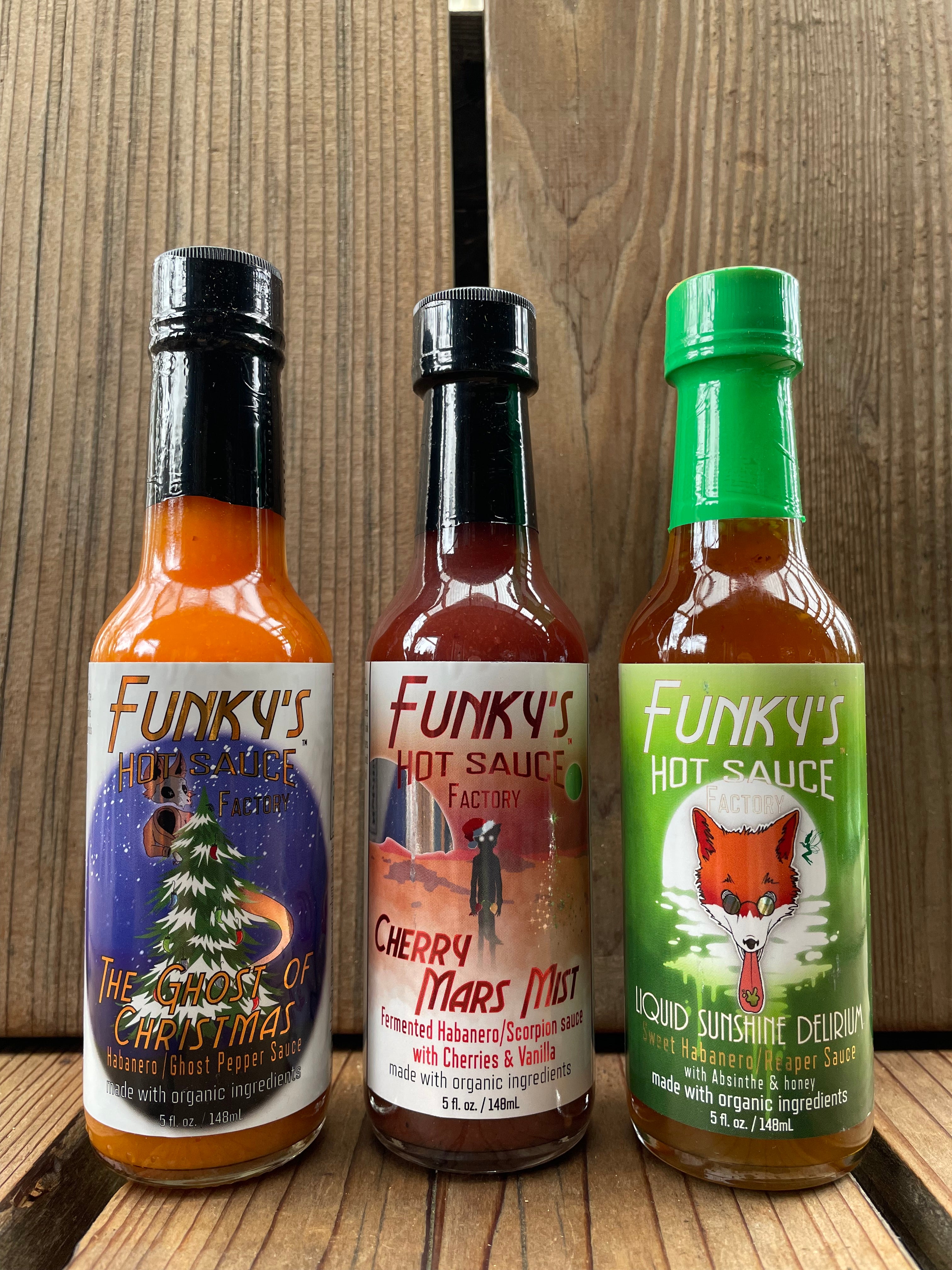 Funky's silver label 3-pack – Funky's Hot Sauce Factory